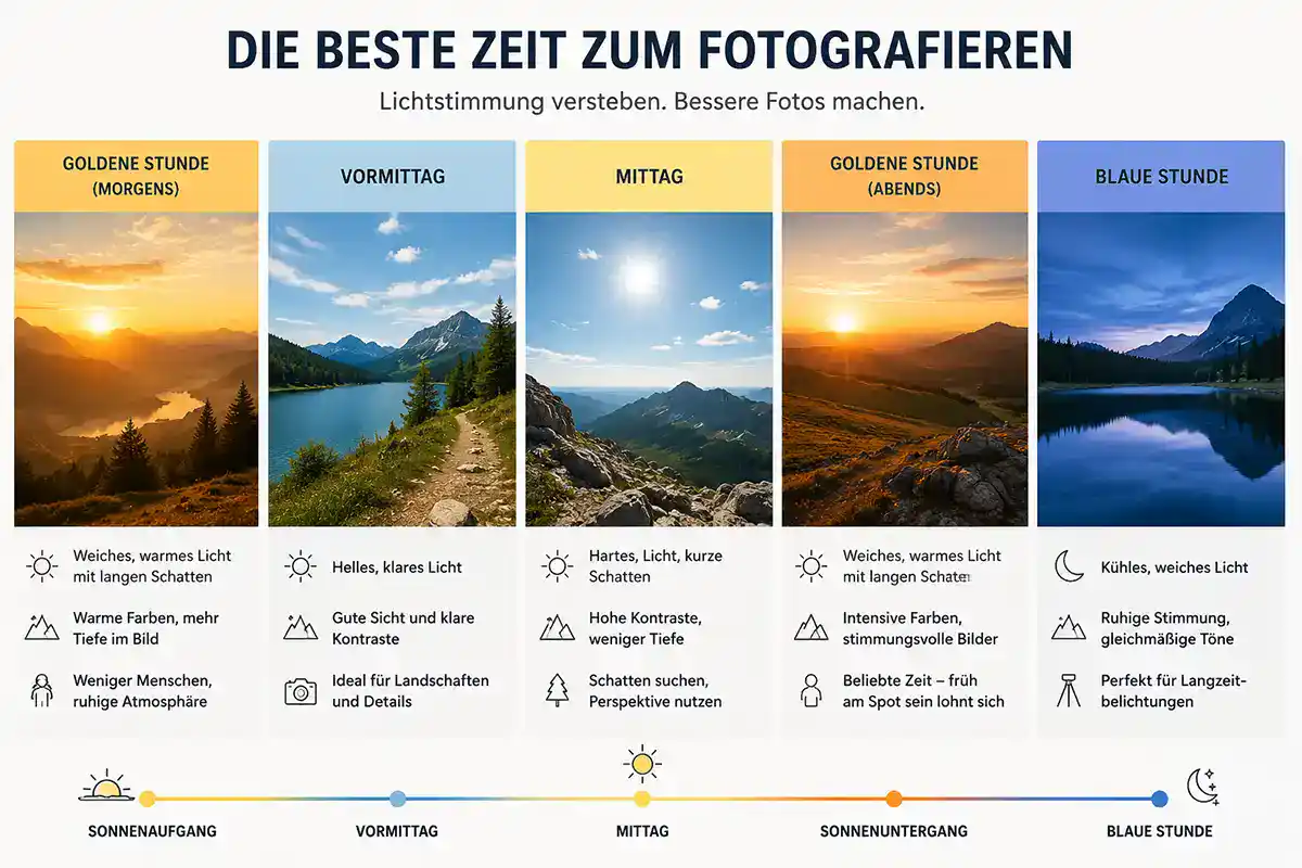 Das sind die besten Zeiten für Outdoorfotos